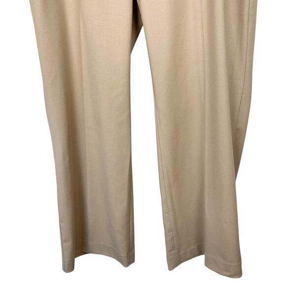 New Talbots Windsor Dress Pants Italian Flannel Wool Tan Stretchy Women's 16 - Picture 3 of 10
